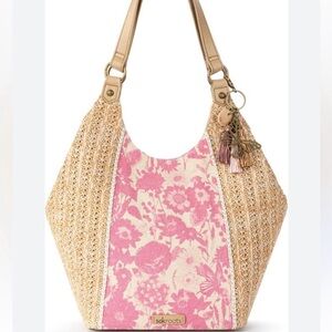 Sakroots The Sak Roma Floral, Straw and Canvas Hobo Bag